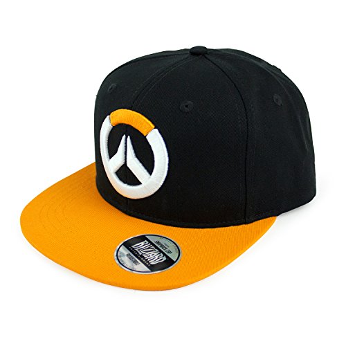 Overwatch GAYA-GE3216 Gorra de béisbol con Logotipo Snapback, Liso, Negro (Negro y Negro), Talla única