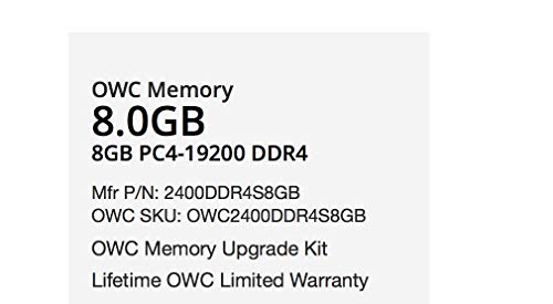 OWC 8GB 2400MHZ DDR4 SO-DIMM PC4-19200 Actualización de Memoria para iMac 2017 de 27 Pulgadas con Pantalla Retina 5K, (OWC2400DDR4S8GB)