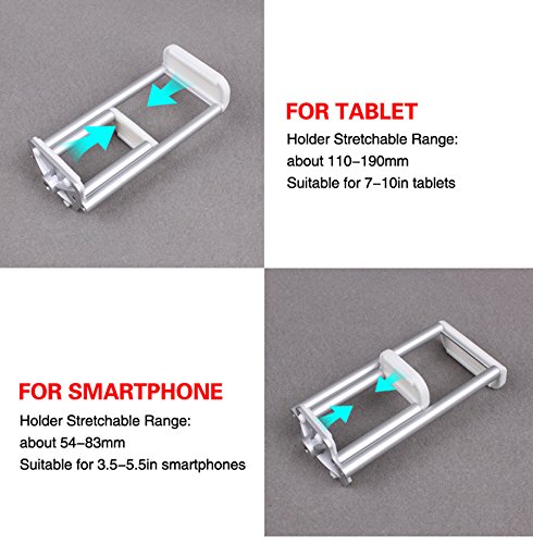 O'woda Soporte para Tablet / Movil para Mando Extendido Plegable con Ajustable Stand Metálico para dji Phantom 3 Standard Control Remoto Accesorios