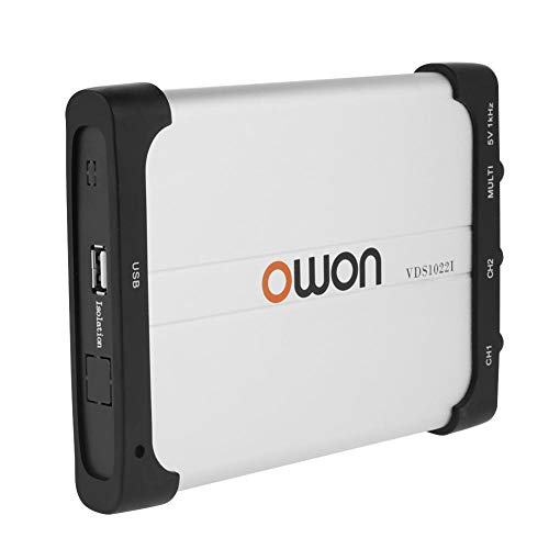 OWON PC Osciloscopio 25Mhz Ancho de Banda Dual-channel USB Basado en PC Digital Almacenamiento de Osciloscopio Virtual, Analizador de Espectro, Registrador de Datos con Diseño Portátil
