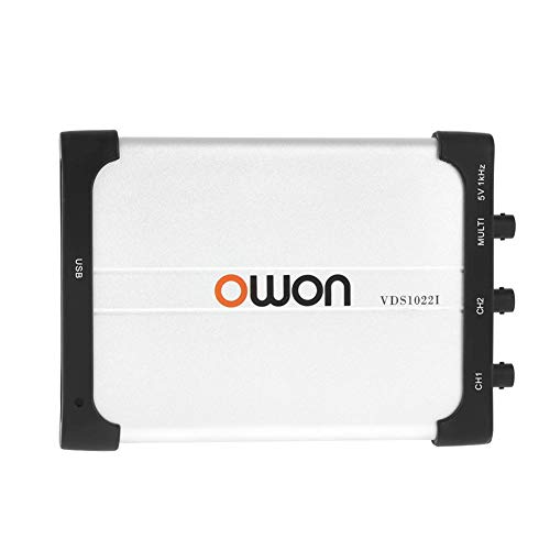 OWON PC Osciloscopio 25Mhz Ancho de Banda Dual-channel USB Basado en PC Digital Almacenamiento de Osciloscopio Virtual, Analizador de Espectro, Registrador de Datos con Diseño Portátil