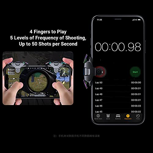 Ozkak Gatillos para Movil PUBG Rapid-Fire Tiro Rapido 5 Niveles, L1R1 Trigger Mobile Phone Game Controller Disparadores para Teléfonos Android y iOS