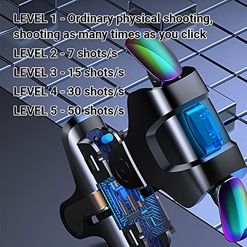 Ozkak Gatillos para Movil PUBG Rapid-Fire Tiro Rapido 5 Niveles, L1R1 Trigger Mobile Phone Game Controller Disparadores para Teléfonos Android y iOS