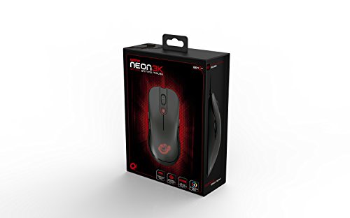 Ozone Gaming Neon 3K Raton Características Avanzadas para Alto Rendimiento Sensor Óptico LED 6 Colores, Botones Programables, Negro + Ground Level S Alfombrilla Diseño Gamer