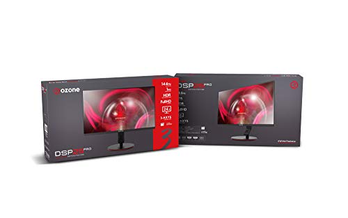 Ozone Gaming OZDSP25 Pro - Monitor - Diseñado para Gaming - Pantalla 1920 x 1080 Full HD, Monitor 24" AMD Freesync & Nvidia G-Sync, Base Sólida, 1ms, 144hz, Freesync, HDR, HDMI, Negro