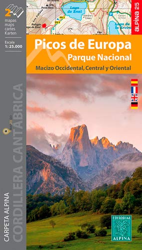 P. N. Picos de Europa 1: 25.000: Carpeta Alpina. Macizo Occidental / Macizo Central y Oriental (ALPINA 25 - 1/25.000)
