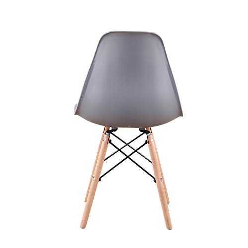Pack 4 sillas de Comedor,Silla diseño nórdico Estilo (Gris-4)