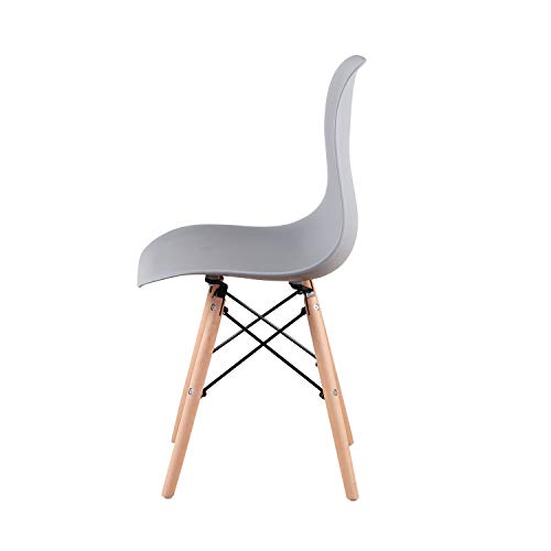Pack 4 sillas de Comedor,Silla diseño nórdico Estilo (Gris-4)