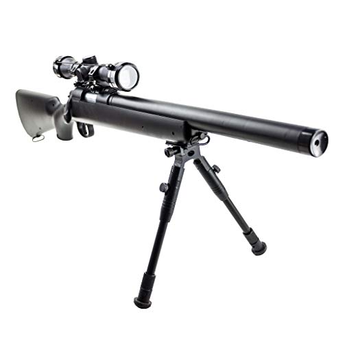 pack Completo Airsoft M52 Sniper Double Eagle/Spring Sniper/Plástico de Alta Resistencia/Recarga Manual (1 Julio) -Entregado con Accesorios