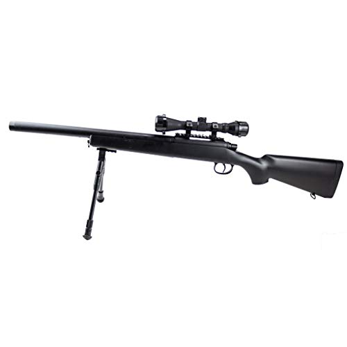 pack Completo Airsoft M52 Sniper Double Eagle/Spring Sniper/Plástico de Alta Resistencia/Recarga Manual (1 Julio) -Entregado con Accesorios