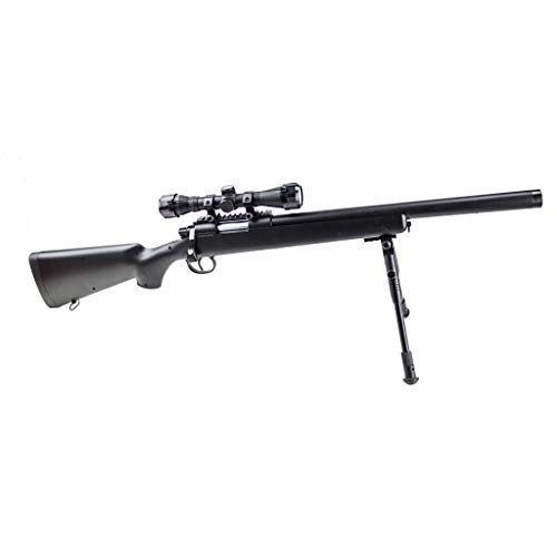 pack Completo Airsoft M52 Sniper Double Eagle/Spring Sniper/Plástico de Alta Resistencia/Recarga Manual (1 Julio) -Entregado con Accesorios