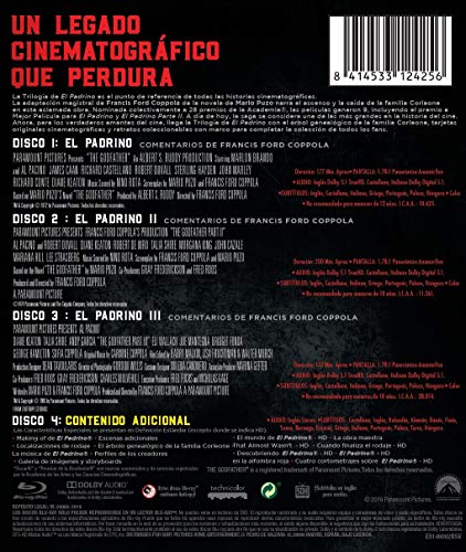 Pack El Padrino - Edición Especial Legado Corleone (3 BD + BD Extras) [Blu-ray]