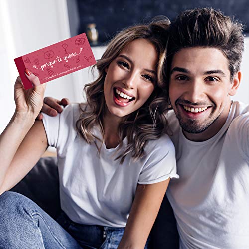 PACKLIST Talonario para Parejas, 22 Románticos Vales para Regalar - Porque Te Quiero - Regalos para Parejas y Enamorados. Ideal Regalo Novia, Regalos Románticos para Mujer, Regalo Aniversario Hombre