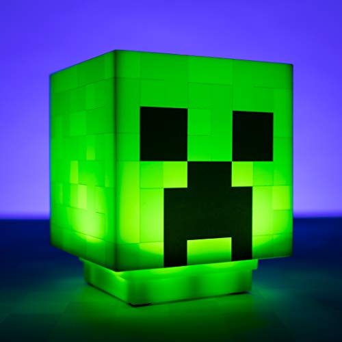 Paladone PP6595MCF Lámpara de mesita Creeper Minecraft, Verde, 19x16 cm