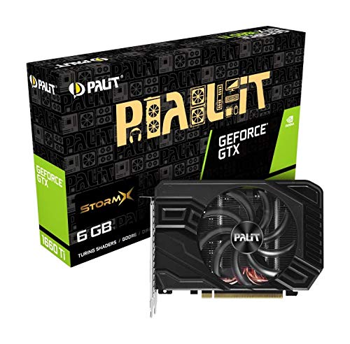 Palit NE6166T018J9-161F - Tarjeta gráfica (GeForce GTX 1660 Ti, 6 GB, GDDR6, 192 bit, PCI Express x16 3.0, 1 Ventilador(es))
