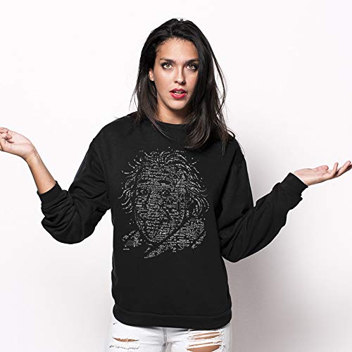 Pampling 4LB3RT - Albert Einstein - Ciencia, Sudadera Mujer, Negro, M