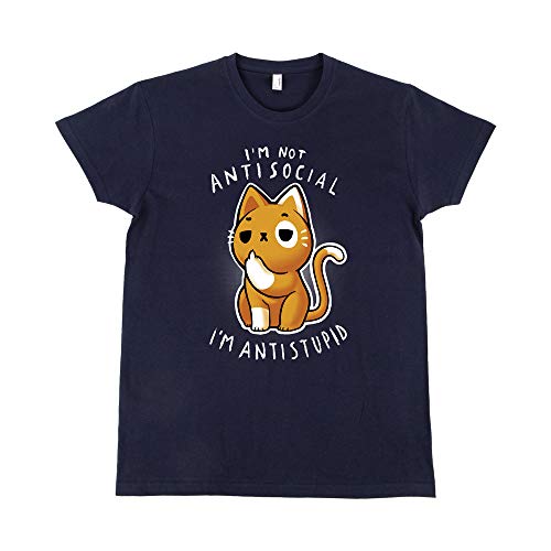 Pampling Camiseta Antisocial - Gato - 100% Algodón - Serigrafía