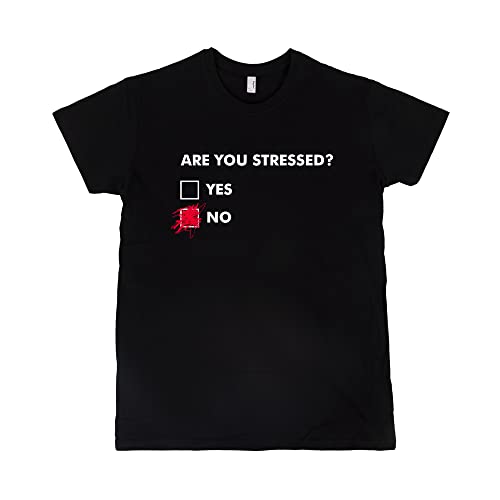 Pampling Camiseta Are You Stressed? - Color Negro - 100% Algodón - Serigrafía