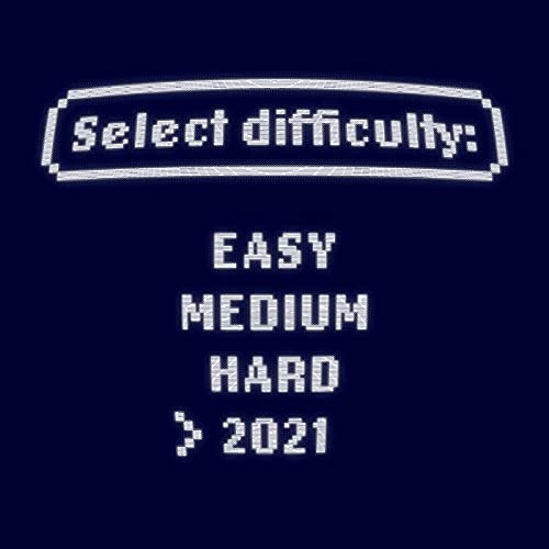 Pampling Camiseta Select Difficulty 2021 - Gamer - 100% Algodón - Serigrafía