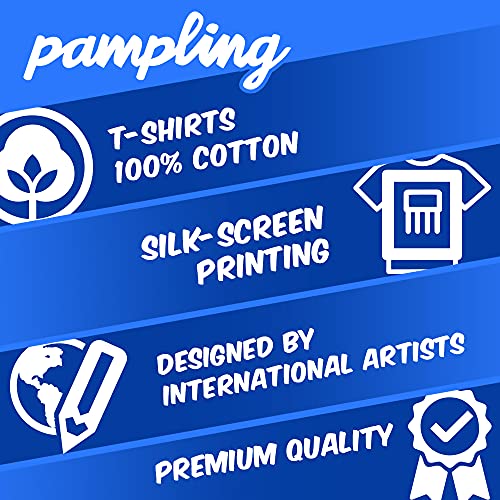 Pampling Camiseta Summer Sushi - Playa - 100% Algodón - Serigrafía - Color Mostaza - Talla XL