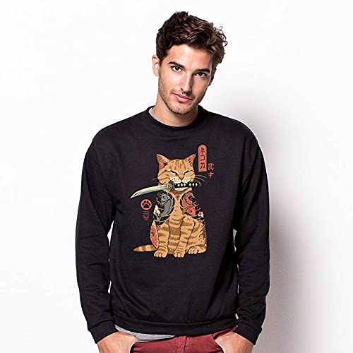 Pampling Sudadera Catana - Gato - Serigrafía - Negro - XL