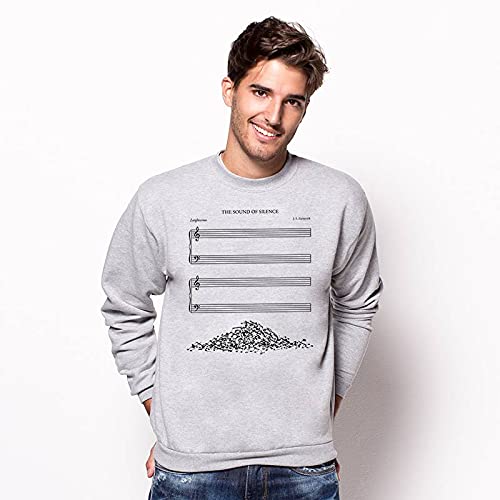 Pampling Sudadera The Sound of Silence - Música - Serigrafía - Gris Mezcla - M
