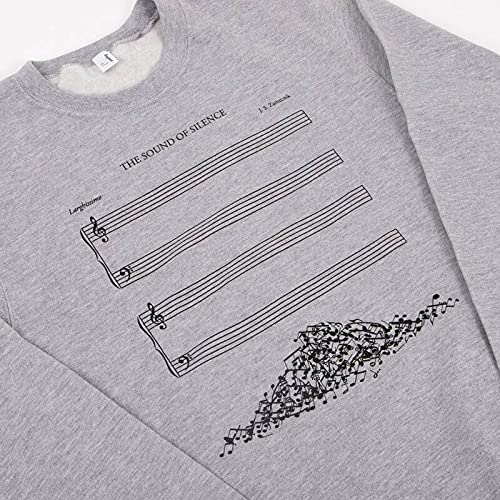 Pampling Sudadera The Sound of Silence - Música - Serigrafía - Gris Mezcla - M