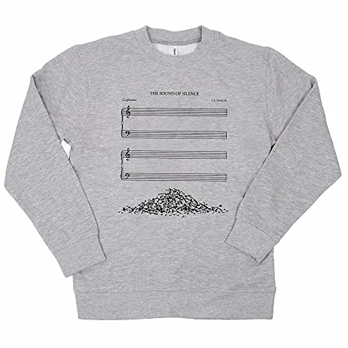 Pampling Sudadera The Sound of Silence - Música - Serigrafía - Gris Mezcla - M