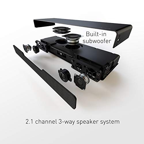 Panasonic SC-HTB01EG - Altavoz para PC Gaming 2.1 All-In-One con Subwoofer Integrado (USB, Audio Alta Resolución, 80 W, 3D Sound, Dolby Atmos, DTS:X, Bluetooth, Transmisión 4K, HDMI) Negro