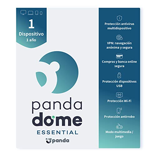 Panda Dome Essential 2021 – Software Antivirus | 1 Dispositivo | 1 año | VPN | Banca Segura | Bloqueo Antirrobo | Protección Wifi
