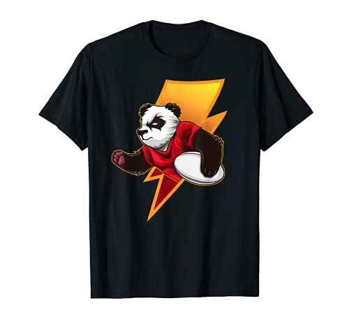 Panda fuerte con pelota de rugby - Equipo de Rugby Camiseta