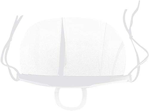 PANGHU 5 PC Visage_Mask Boca Transparente Nariz Restaurante Anti-gotitas Protección Transpirable Adultos Catering para el Camarero de Hocirc Tel