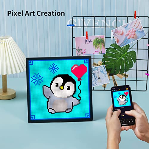 Pantalla Divoom Pixoo-64 WiFi Pixel Art con un Panel LED de 64x64, decoración de iluminación única con Control de aplicación