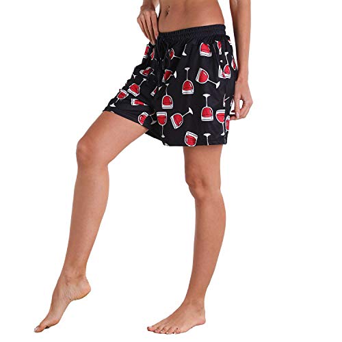 Pantalones Cortos Casuales para Mujer Summer Sorteo De Algodón Elástico Pantalones Cortos Cómodos Pantalones Cortos De Playa (10 Estilos),Style 5,Large