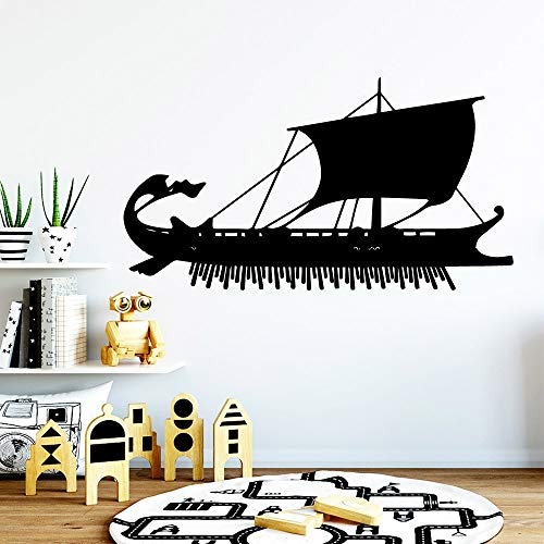 Papel pintado de velero móvil decoración del hogar pegatina de pared impermeable para oficina en casa mural de arte decorativo A6 57x104cm
