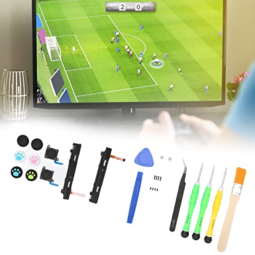 Paquete de 2 Joycon Joystick de Repuesto, Kit de Reemplazo de Joystick, Juego de Controlador con Deslizador Izquierdo Y Derecho, Hebillas de Metal Y Kit de Herramientas de Reparación para Switch Joyco