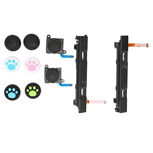 Paquete de 2 Joycon Joystick de Repuesto, Kit de Reemplazo de Joystick, Juego de Controlador con Deslizador Izquierdo Y Derecho, Hebillas de Metal Y Kit de Herramientas de Reparación para Switch Joyco