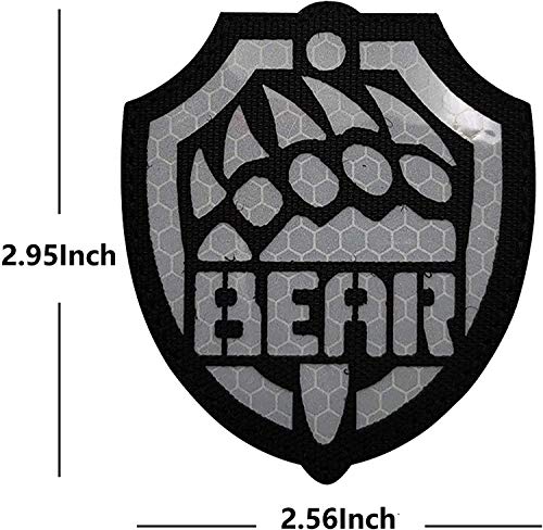 Paquete de 4 parches reflectantes infrarrojos infrarrojos infrarrojos USEC Escape from Tarkov Bear – tácticos militares apliques decorativos – cierre de velcro y cierre de velcro