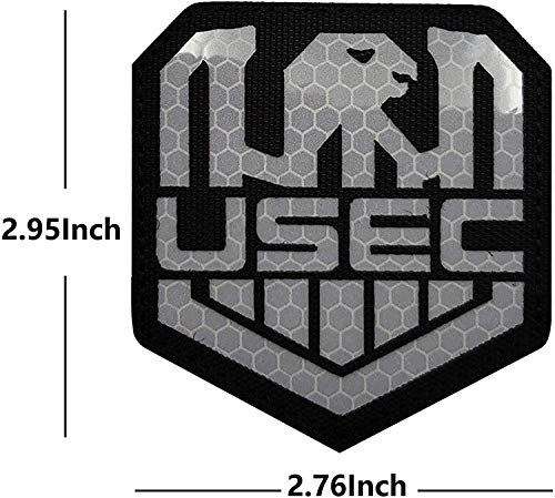 Paquete de 4 parches reflectantes infrarrojos infrarrojos infrarrojos USEC Escape from Tarkov Bear – tácticos militares apliques decorativos – cierre de velcro y cierre de velcro