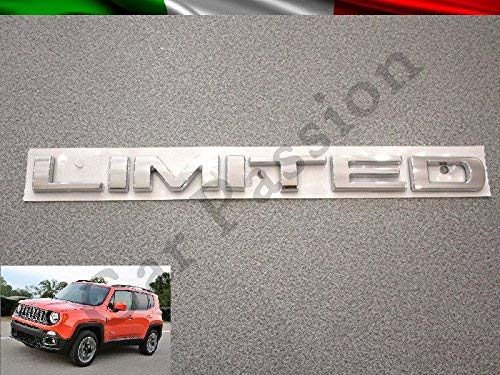 Par texto Escudo Logo Limited Jeep Renegade trasera original cromado brillante