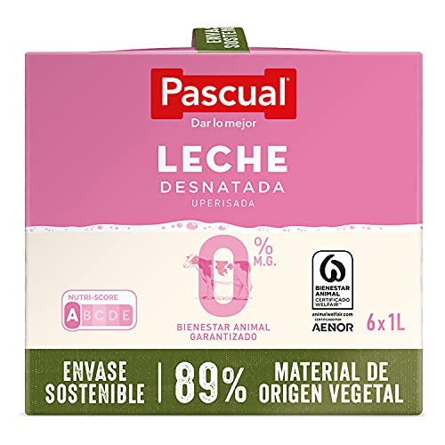 Pascual – Leche Desnatada Bienestar Animal – 6 x 1L