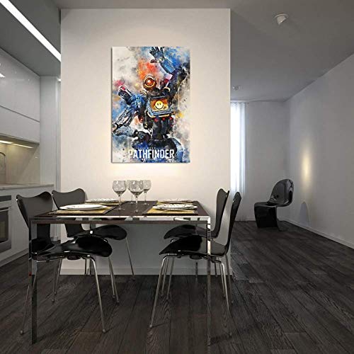 Pathfinder Apex Legends - Lienzo decorativo para pared para sala de estar, baño, decoración de pared, dormitorio, decoración de oficina, cocina, decoración del hogar, 50 x 75 cm