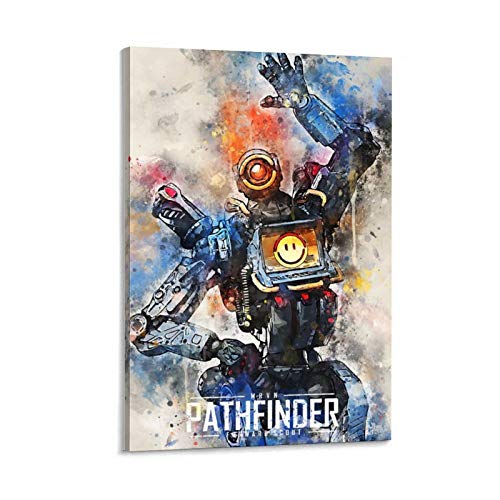 Pathfinder Apex Legends - Lienzo decorativo para pared para sala de estar, baño, decoración de pared, dormitorio, decoración de oficina, cocina, decoración del hogar, 50 x 75 cm