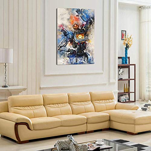 Pathfinder Apex Legends - Lienzo decorativo para pared para sala de estar, baño, decoración de pared, dormitorio, decoración de oficina, cocina, decoración del hogar, 50 x 75 cm