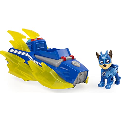 PAW Patrol Mighty Pups Charged Up Chase - Vehículo de Lujo con Luces y Sonidos