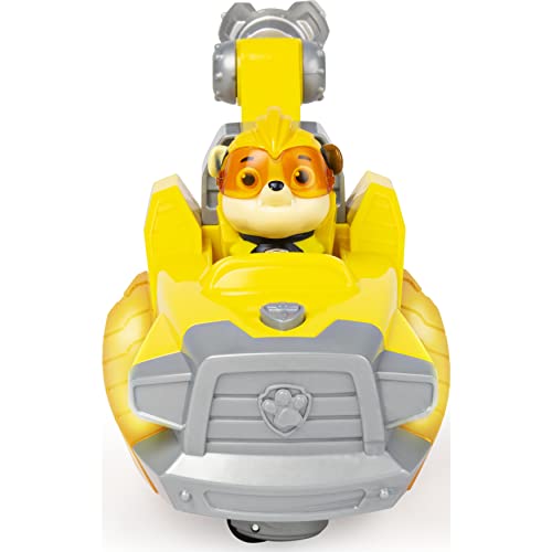 PAW Patrol Mighty Pups Charged Up Rubble's Deluxe - Vehículo con Luces y Sonidos de la Patrulla Canina