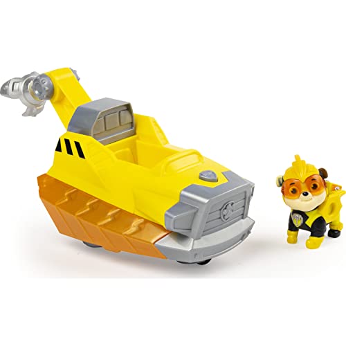 PAW Patrol Mighty Pups Charged Up Rubble's Deluxe - Vehículo con Luces y Sonidos de la Patrulla Canina