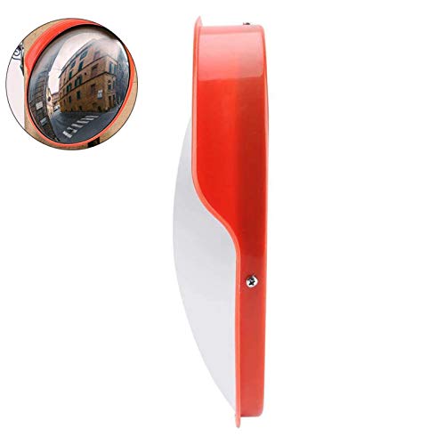 PC PE Material 45cm Espejo de seguridad vial naranja resistente a la intemperie fácil de usar para almacenes comunitarios Hospitales Fábricas