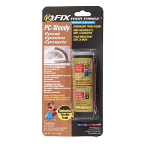 PC Products pc-woody pasta de epoxi de reparación de piezas de madera, marrón, 1.5 oz, canela, 1