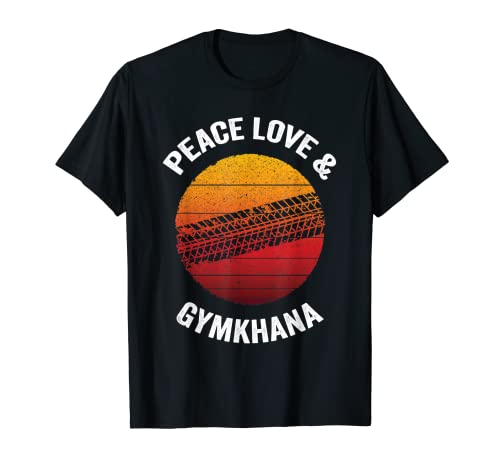 Peace Love & Gymkhana Vintage Motorkhana Camiseta